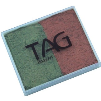 TAG Body Art & Face Paint Split Cake 50g - Pearl Copper/Pearl Bronze Green