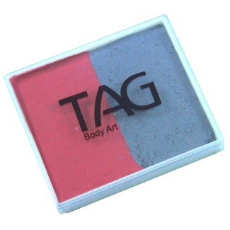 TAG Body Art & Face Paint Split Cake 50g - Soft Grey/Rose Pink