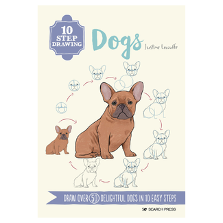 10 Step Drawing - Dogs by Justine Lecouffe