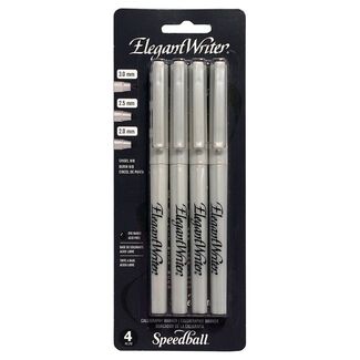 Speedball Elegant Writer Calligraphy Pen Set - Black 4pc