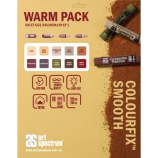 Art Spectrum Colourfix Smooth 23x30cm 340gsm 10 Sheets - Warm Pack