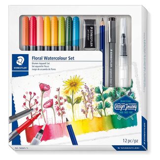 *Staedtler Design Journey Floral Watercolour Set 12pc