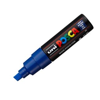 Uni Ball Posca Pen Bold Chisel Tip 8mm PC-8K - Blue