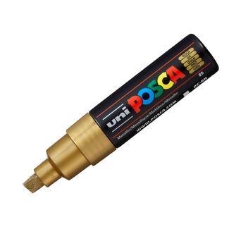 Uni Ball Posca Pen Bold Chisel Tip 8mm PC-8K - Gold