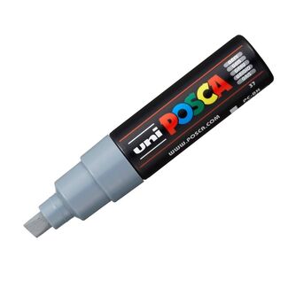 Uni Ball Posca Pen Bold Chisel Tip 8mm PC-8K - Grey