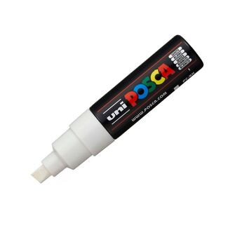 Uni Ball Posca Pen Bold Chisel Tip 8mm PC-8K - White