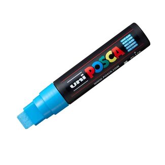 Uni Ball Posca Pen Broad Chisel Tip 15mm PC-17K - Light Blue