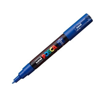 Uni Ball Posca Pen Extra Fine Bullet Tip 0.7mm PC-1M - Blue