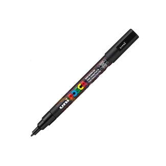 Uni Ball Posca Pen Fine Bullet Tip 1.3mm PC-3M - Black