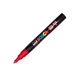 Uni Ball Posca Pen Fine Bullet Tip 1.3mm PC-3M - Dark Red