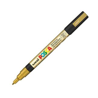 Uni Ball Posca Pen Fine Bullet Tip 1.3mm PC-3M - Gold