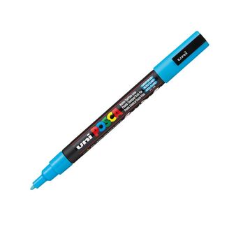 Uni Ball Posca Pen Fine Bullet Tip 1.3mm PC-3M - Light Blue