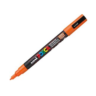 Uni Ball Posca Pen Fine Bullet Tip 1.3mm PC-3M - Orange