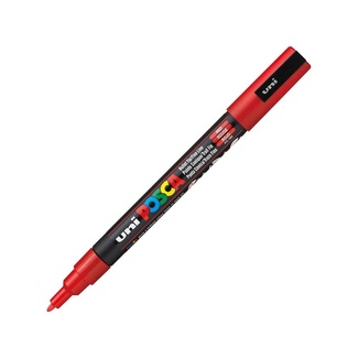Uni Ball Posca Pen Fine Bullet Tip 1.3mm PC-3M - Red
