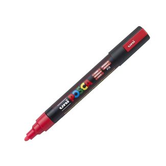 Uni Ball Posca Pen Medium Bullet Tip 2.5mm PC-5M - Fluoro Red