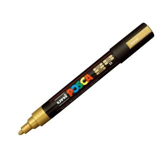 Uni Ball Posca Pen Medium Bullet Tip 2.5mm PC-5M - Gold
