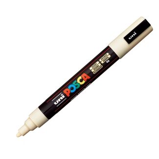 Uni Ball Posca Pen Medium Bullet Tip 2.5mm PC-5M - Ivory