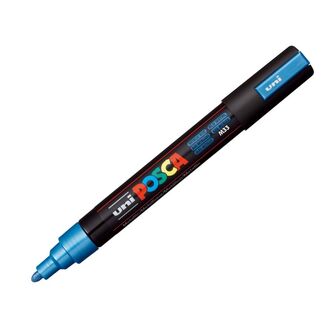 Uni Ball Posca Pen Medium Bullet Tip 2.5mm PC-5M - Metallic Blue