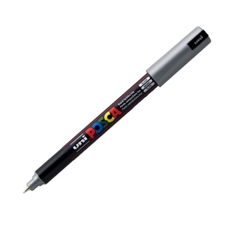 Uni Ball Posca Pen Ultra Fine Pin Tip 0.7mm PC-1MR - Silver