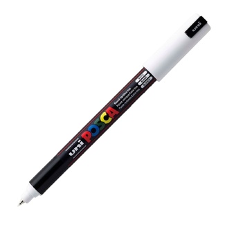 Uni Ball Posca Pen Ultra Fine Pin Tip 0.7mm PC-1MR - White