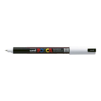 Uni Ball Posca Pen Ultra Fine Pin Tip 0.7mm PC-1MR - White