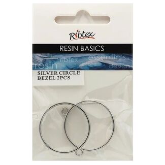 Ribtex UV Resin Bezel Frame Circle - Silver