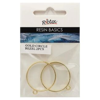Ribtex UV Resin Bezel Frame Circle - Gold