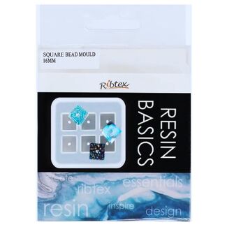 Ribtex Resin Silicone Mould - Square Beads 16mm