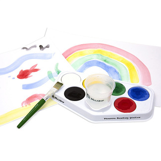 Micador Tempera Painting Station - 6 Disc and Water Pot