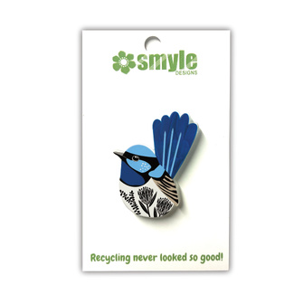 Smyle Designs Fairy Wren Recycled Acrylic Pin
