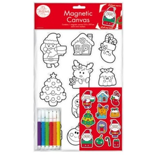 Portacraft Christmas Colour In Canvas Magnets Set