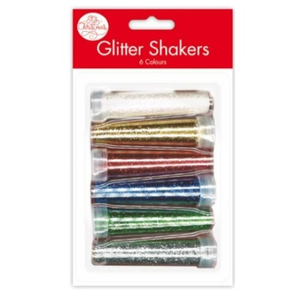 Portacraft Christmas Glitter Shakers 6pc