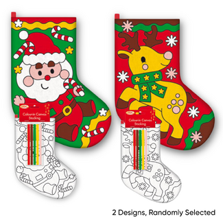Portacraft Christmas Colour-in Stocking Craft Kit 1pc