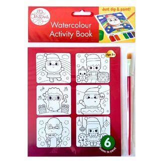 Christmas Watercolour Activity Book