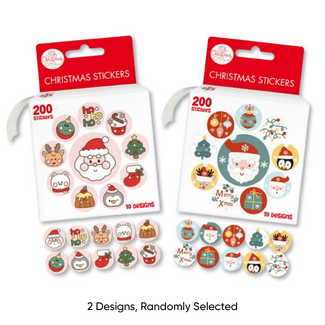 Portacraft Christmas Sticker Roll 200pc
