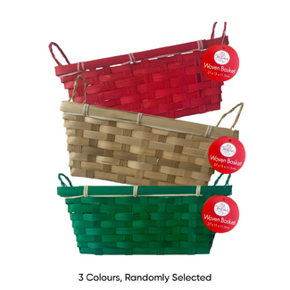 Portacraft Christmas Basket Woven Bamboo 1pc