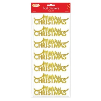 Portacraft Merry Christmas Foil Stickers 7pc