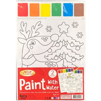 Christmas Paint with Water Set 2 Sheets