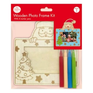 Portacraft Christmas Colour-in Wooden Photo Frame Kit