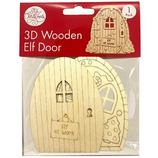 Portacraft Christmas Wooden Elf Door 3D