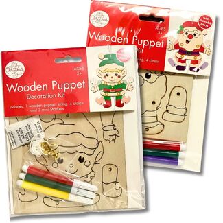 Portacraft Christmas Wooden Puppet Decoration Kit