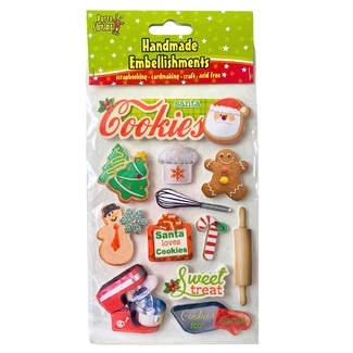 Handmade Christmas Glitter Embellishments - Baking & Cookies