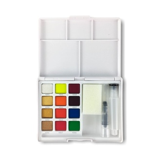 Koi Pocket Watercolour Set - Metallic & Fluorescent Colours 12 x 1/2 Pan