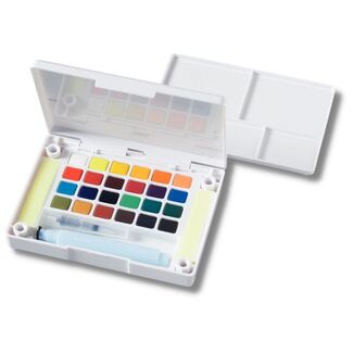 Sakura Koi Watercolour Pocket Box - 24 Colours + Brush