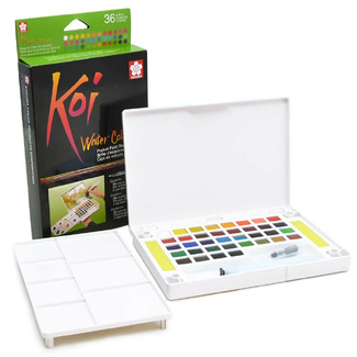 Sakura Koi Water Colour Pocket Field Sketch Box 36 colours + Water Brush