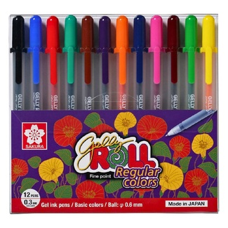 Sakura Gelly Roll Pen Set Fine 12pc - Regular Colours 