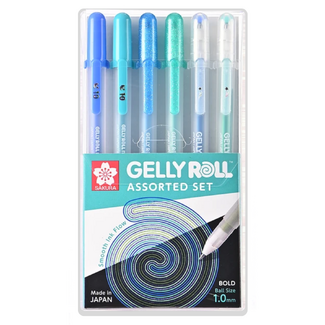 Sakura Gelly Roll Pen Set 6pc - Blue & Green