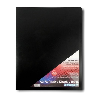 X-Press It Refillable Display Folio - Black
