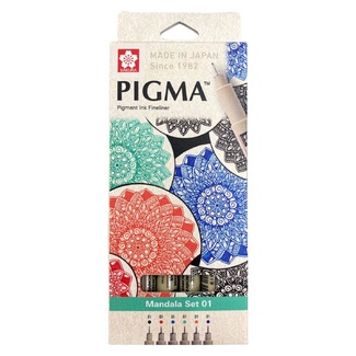 Sakura Pigma Micron 01 6pc Pen Set Mandala Colours