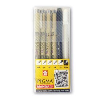 Sakura Pigma Micron and Gelly Roll Manga Pen Set - 6pc